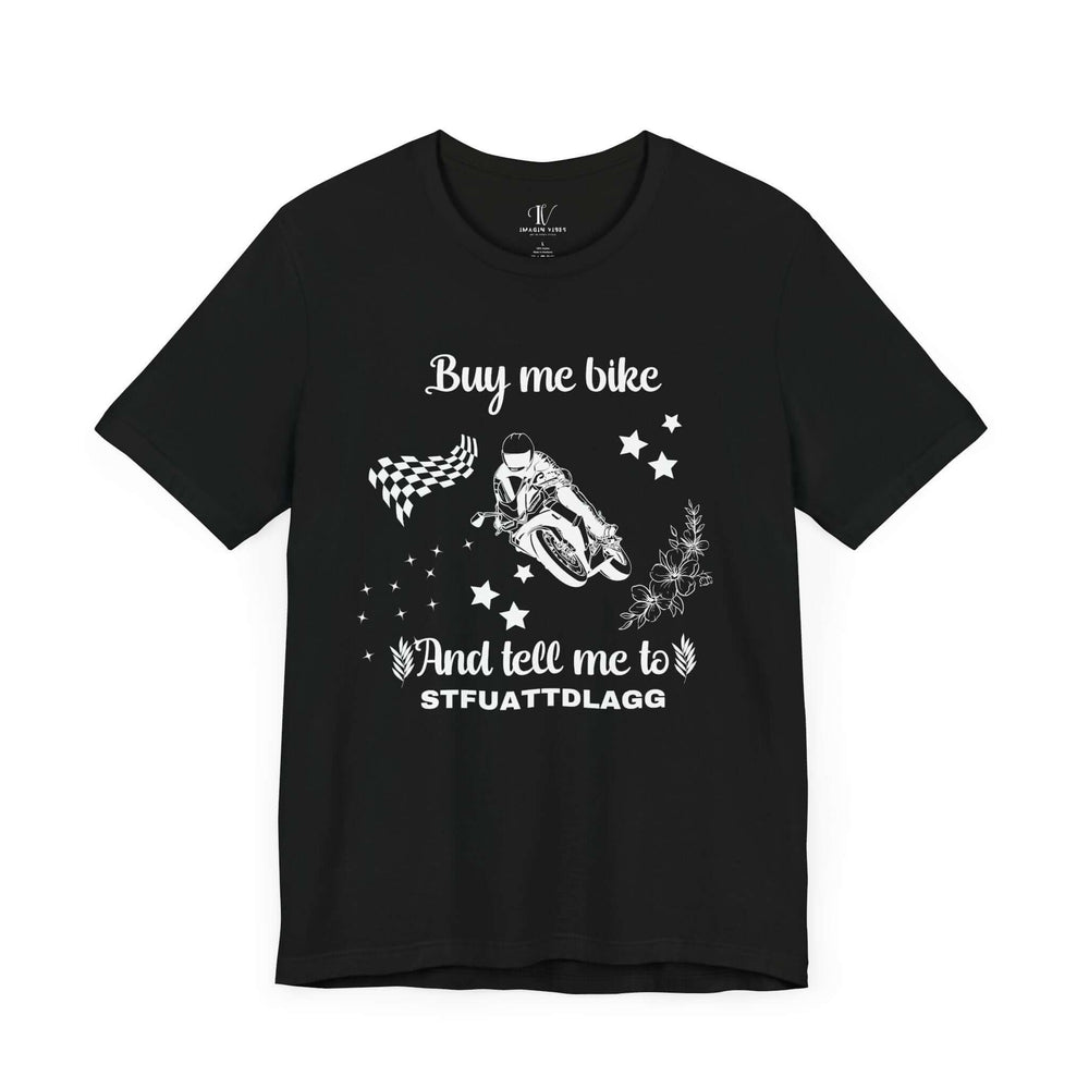 Biker Girl Tee - Funny Tee T-Shirt Printify Black XS