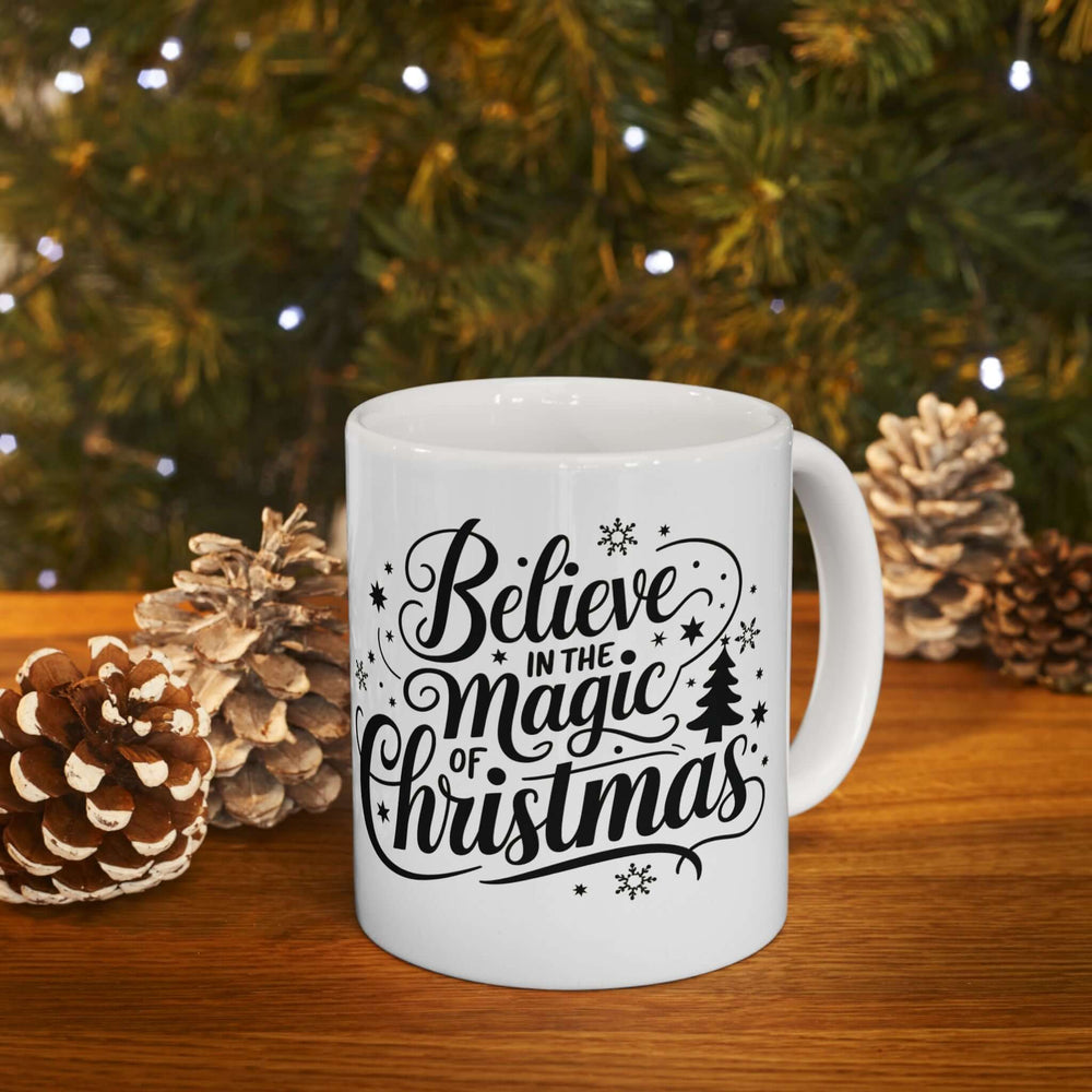 Christmas Calligraphy Ceramic Mug Mug Printify