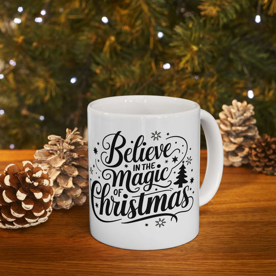 Christmas Calligraphy Ceramic Mug Mug Printify