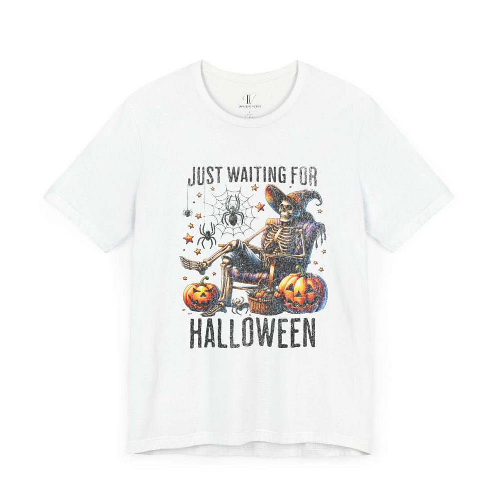 Halloween Skeleton Tee T-Shirt Printify White XS