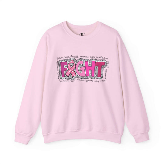 Fight Breast Cancer Sweatshirt Sweatshirt Printify S Light Pink