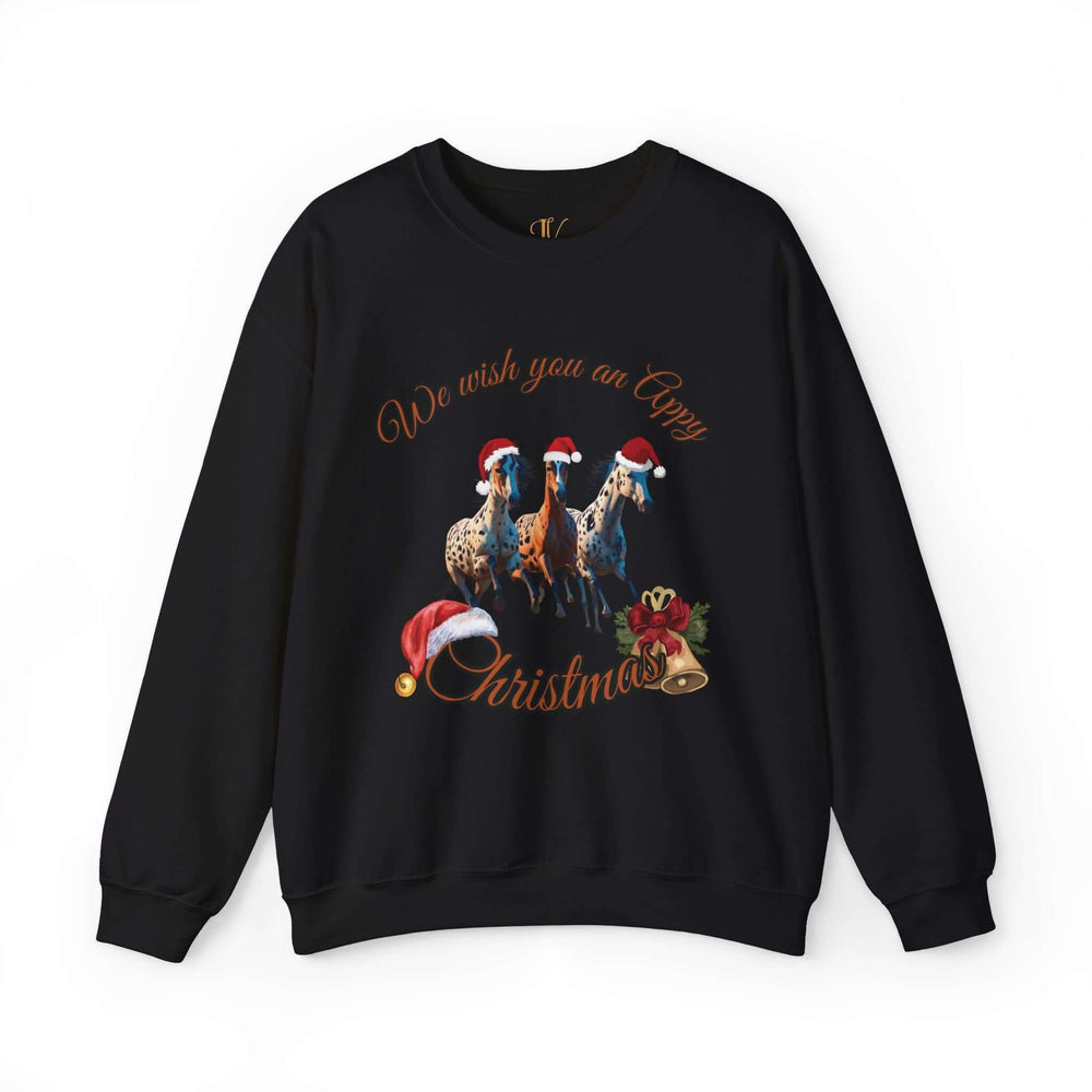 Christmas Appaloosa Sweatshirt Sweatshirt Printify S Black
