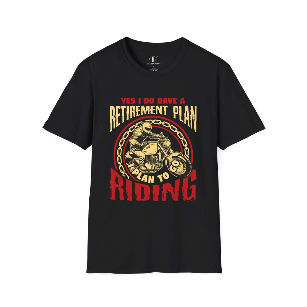 Motorcycle Rider Unisex T-Shirt - Retirement Plan Graphic Tee T-Shirt Printify XS Black
