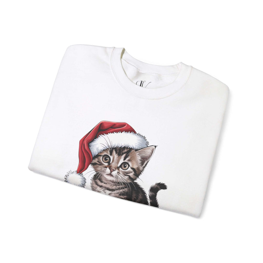 Cat Lover Sweatshirt - Santa Paws Sweatshirt Printify