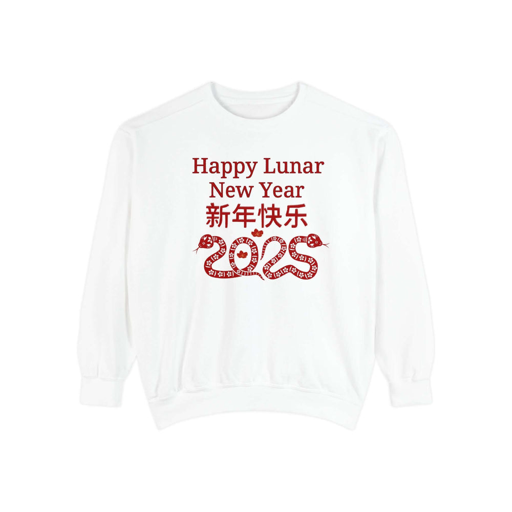 Lunar New Year Sweatshirt with Snake 2025 Sweatshirt Printify White S
