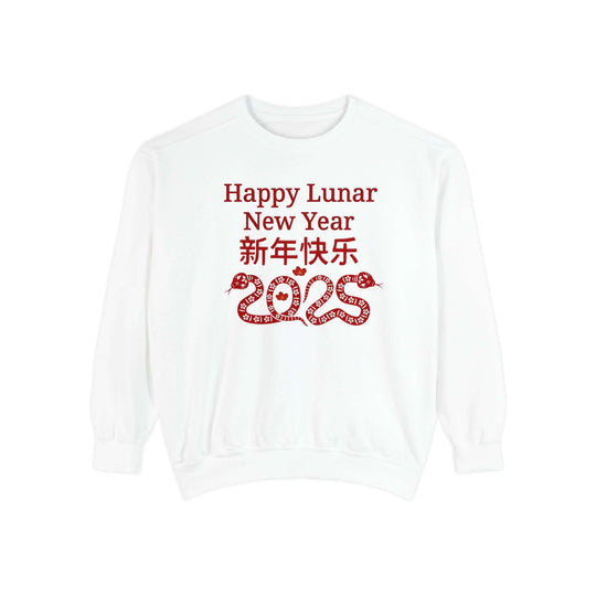Lunar New Year Sweatshirt with Snake 2025 Sweatshirt Printify White S