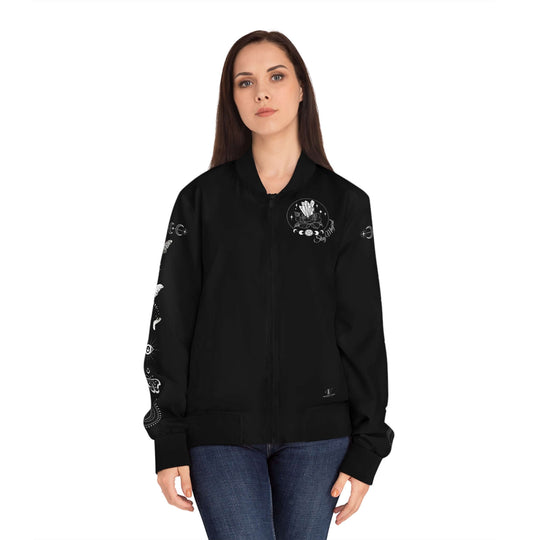 Bomber Jacket Celestial Moth 'Stay Magical' All Over Prints Printify