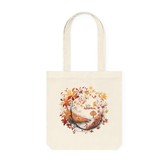 Autumn Woven Tote Bag Bags Printify Natural 14.6" x 15.4"
