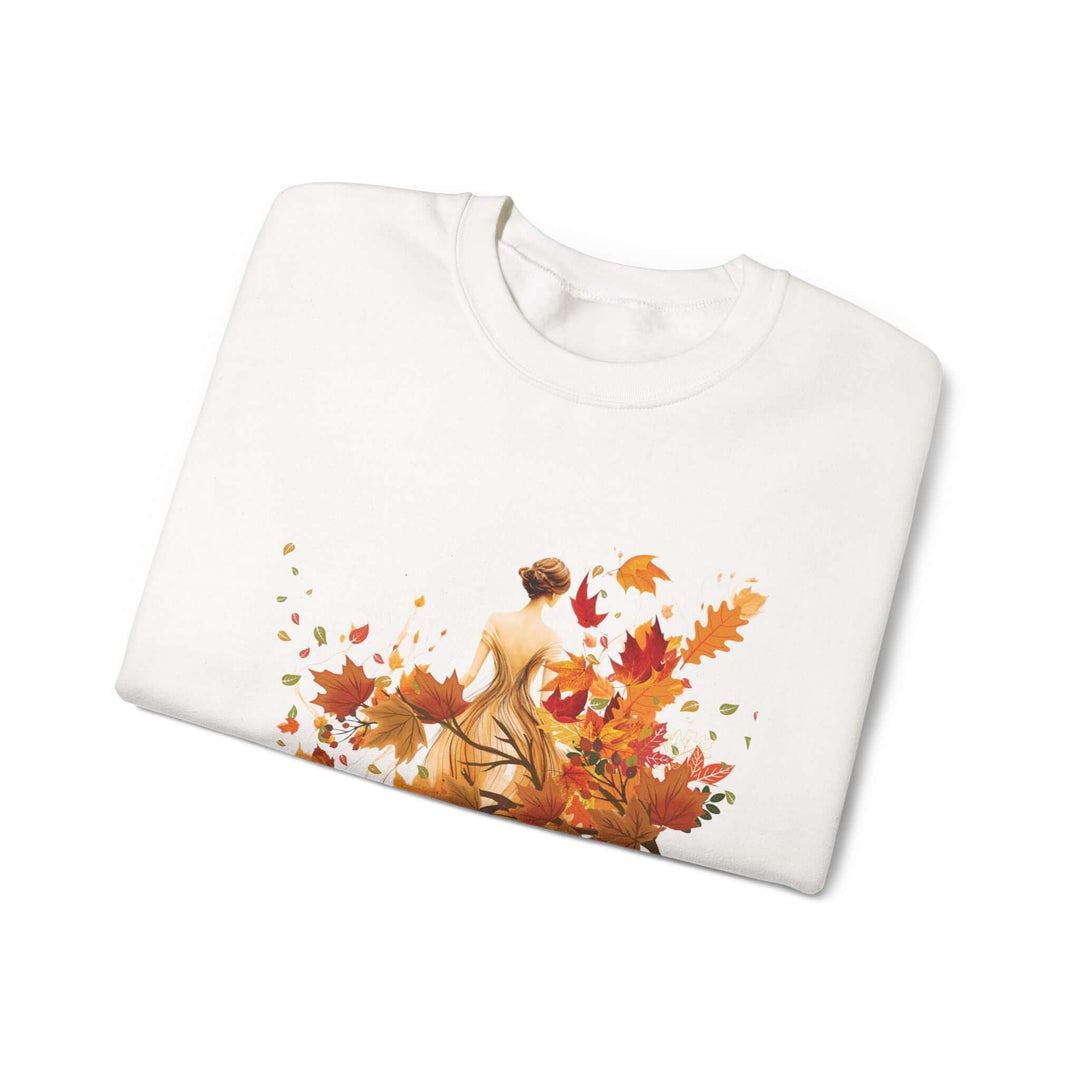 Autumn Woman Crewneck Sweatshirt Sweatshirt Printify