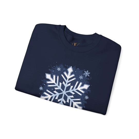Winter Snowflakes Crewneck Sweatshirt - Snowflakes and Chill Sweatshirt Printify