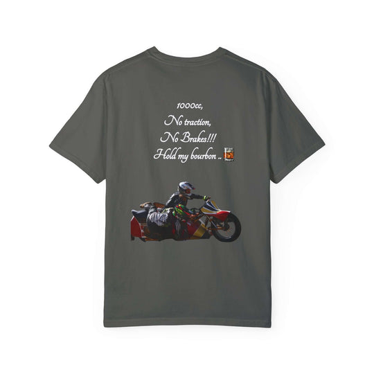 Speedway Motorcycle T-shirt " Hold My Bourbon" T-Shirt Printify