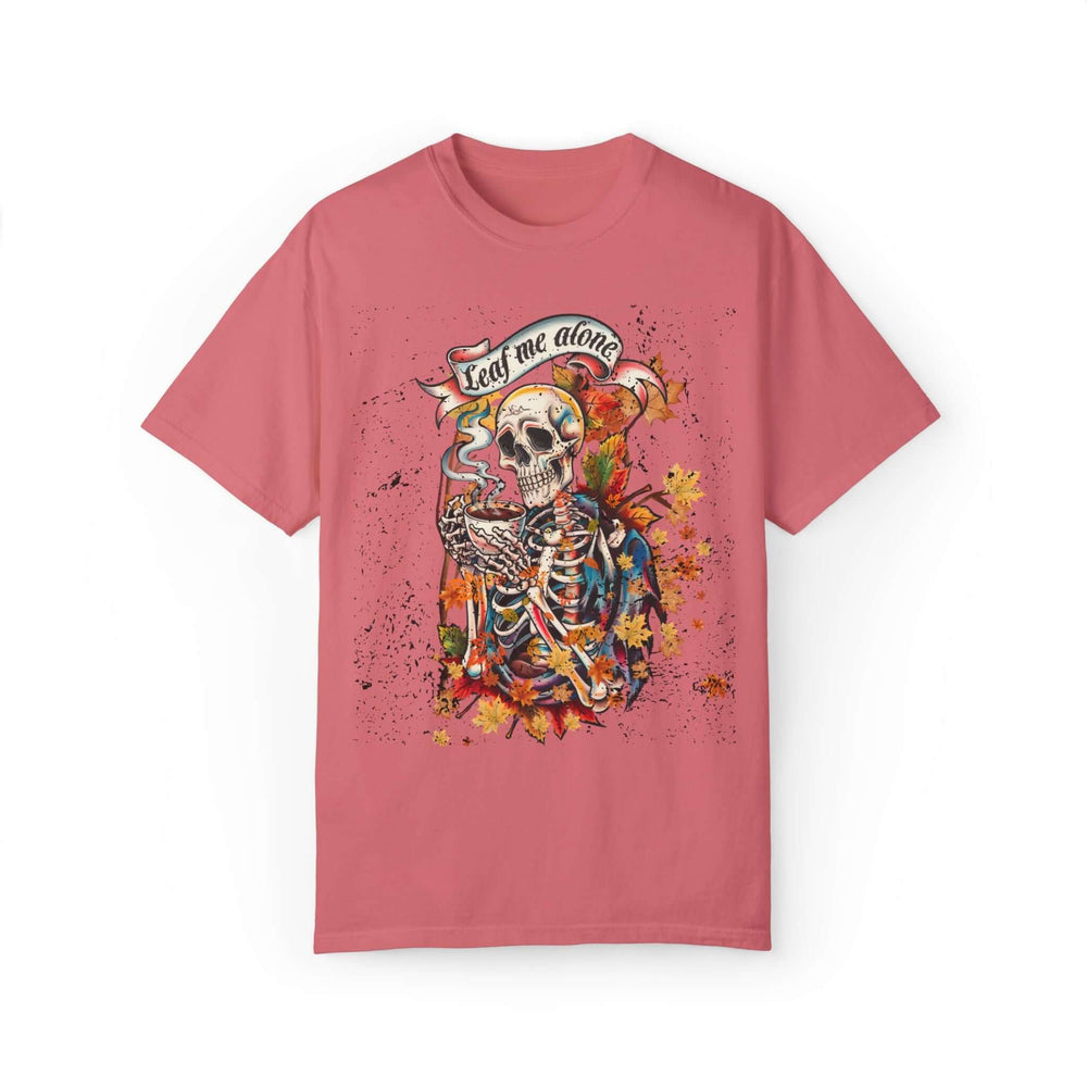 Leaf Me Alone: Grunge Skeleton Halloween T-Shirt T-Shirt Printify Watermelon S