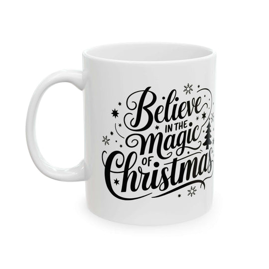 Christmas Calligraphy Ceramic Mug Mug Printify
