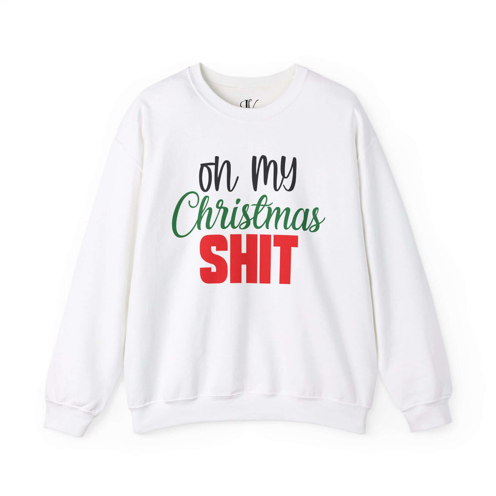 Unisex Sweatshirt - On My Christmas Shit Sweatshirt Printify M White