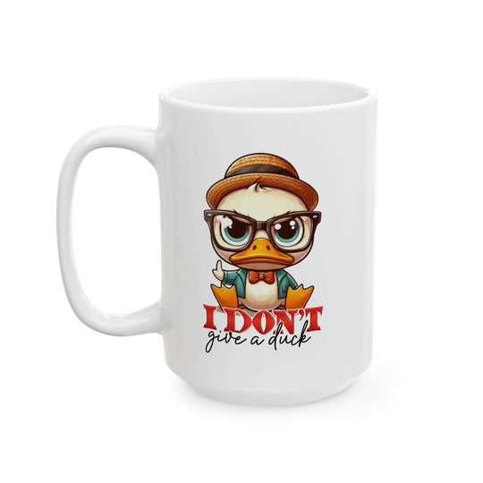 Funny Duck Ceramic Mug Mug Printify 15oz
