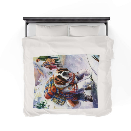 Plush Blanket - Adventurous Saint Bernard All Over Prints Printify 50" × 60"