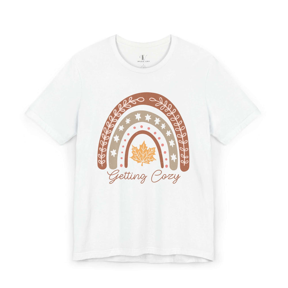 Getting Cozy: Boho Fall T-Shirt T-Shirt Printify White XS