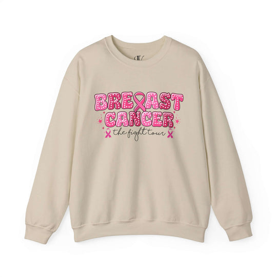 Breast Cancer Tour - The Fight Tour Sweatshirt Sweatshirt Printify S Sand