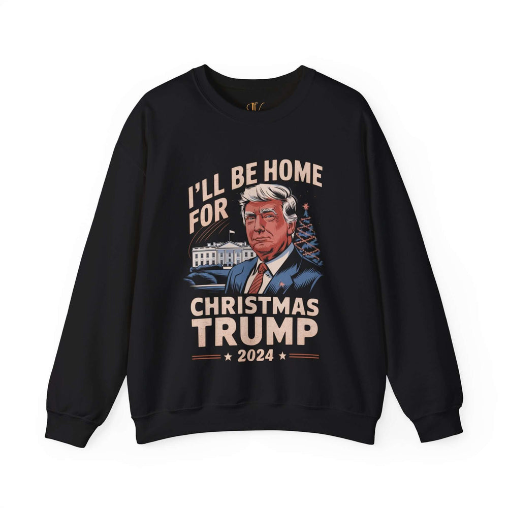 Christmas Trump 2024 Sweatshirt Sweatshirt Printify S Black