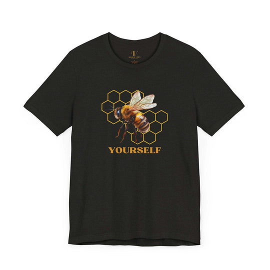 Bee Yourself Tee Short Sleeve Unisex Jersey Shirt T-Shirt Printify Black Heather XS