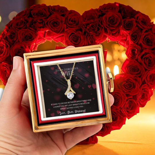 To My Gorgeous Wife - Beautiful Gift Set - Rotating Rose Gift Box -SSW276 Jewelry ShineOn Fulfillment