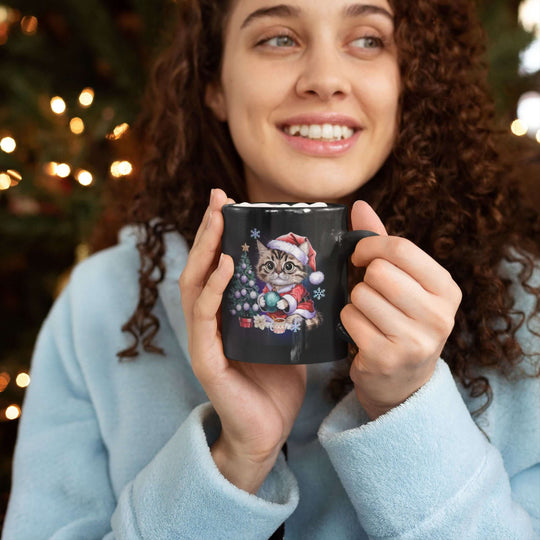 Ceramic Mug - Christmas Tabby Cat Mug Printify
