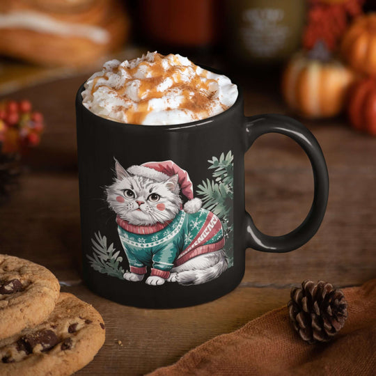 Cat Christmas Mug Mug Printify