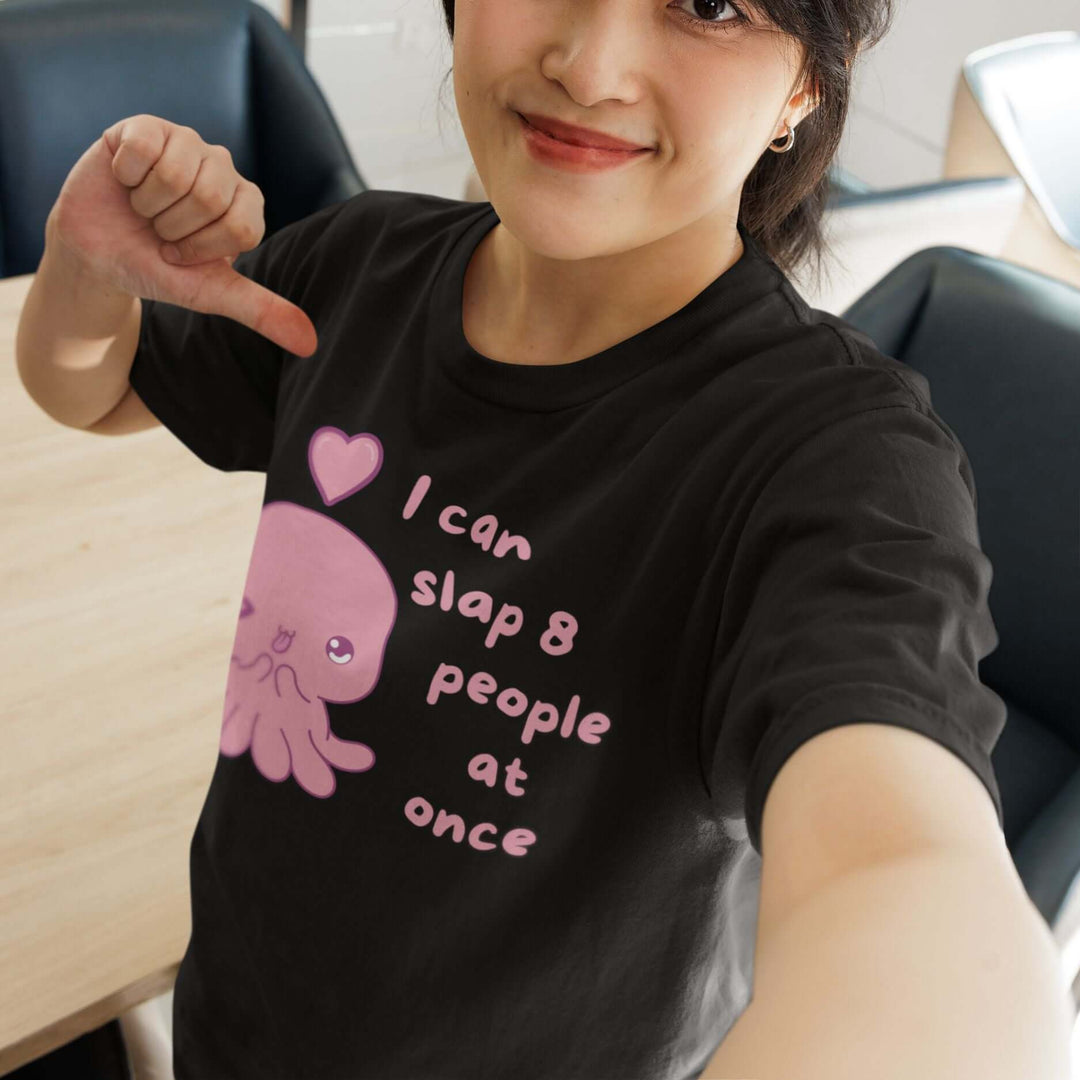 Kawaii Octopus Funny Graphic Tee T-Shirt Printify