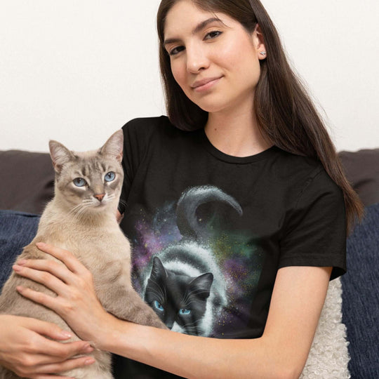 Cat Cosmic Tee T-Shirt Printify