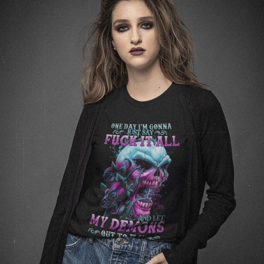 Skull Tee - Gothic Quote T-Shirt T-Shirt Printify Black M