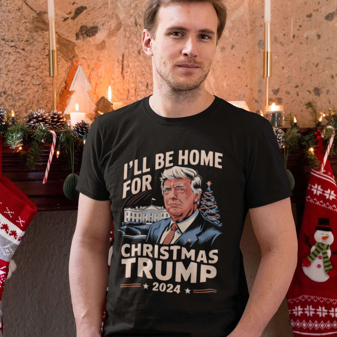 Christmas Trump 2024 Tee T-Shirt Printify Black M