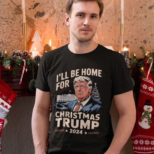 Christmas Trump 2024 Tee T-Shirt Printify Black M