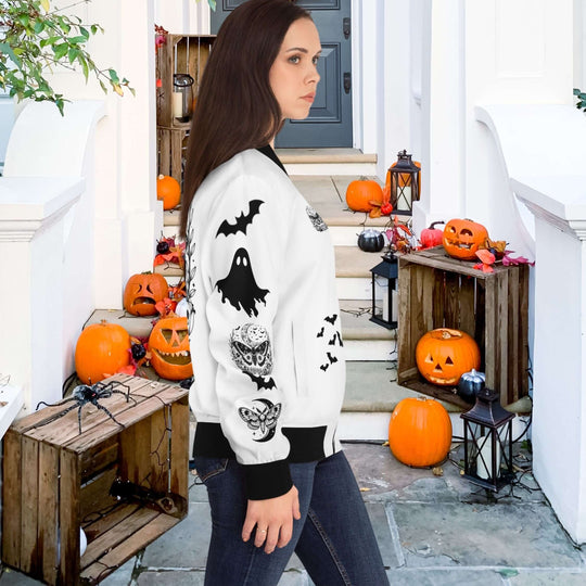 Gothic Moth Bomber Jacket All Over Prints Printify