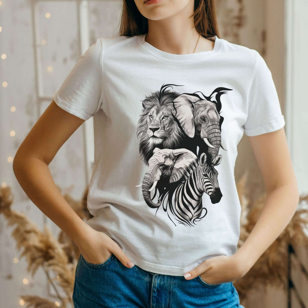 Wildlife Safari Tee T-Shirt Printify White M