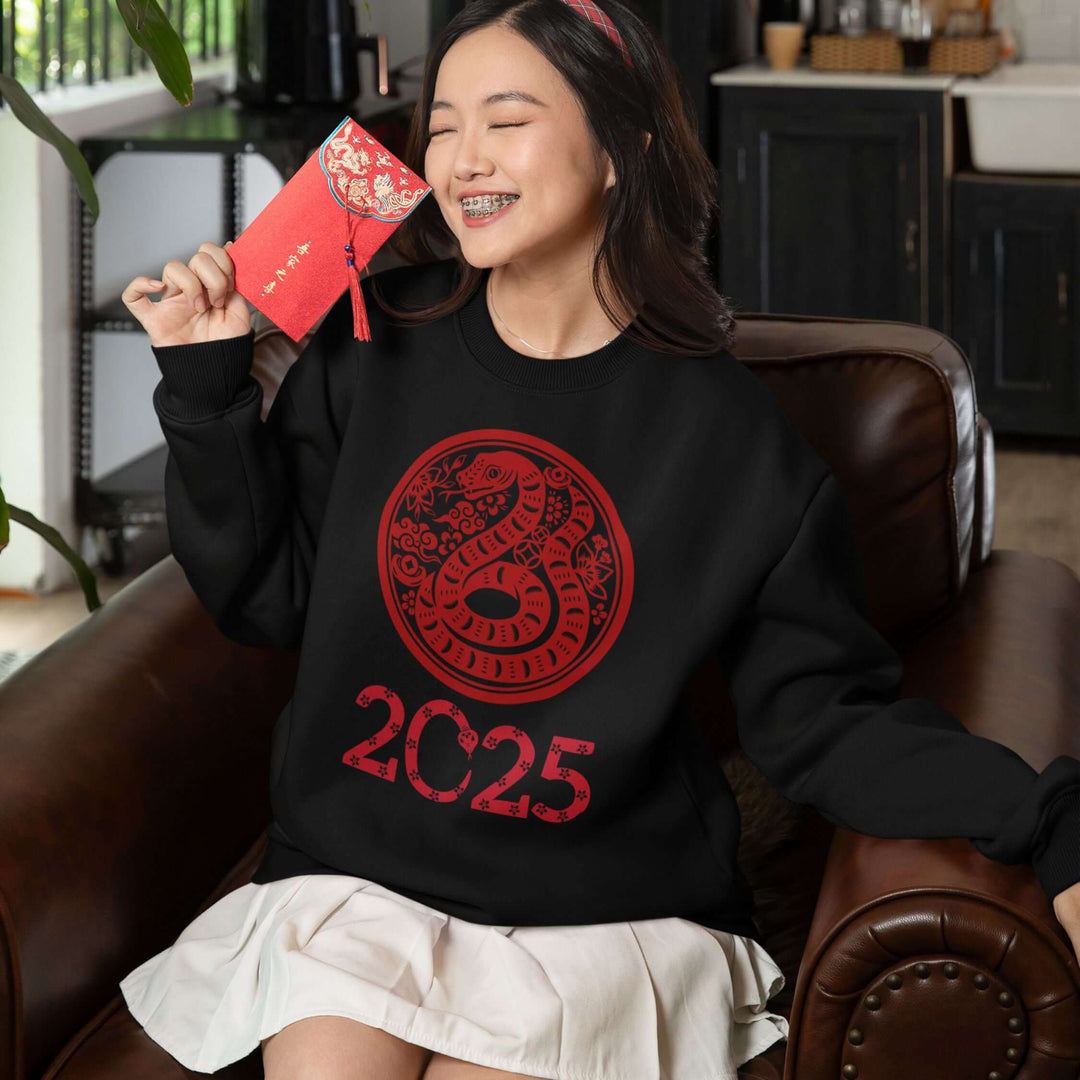 Snake Zodiac 2025 Crewneck Sweatshirt Sweatshirt Printify