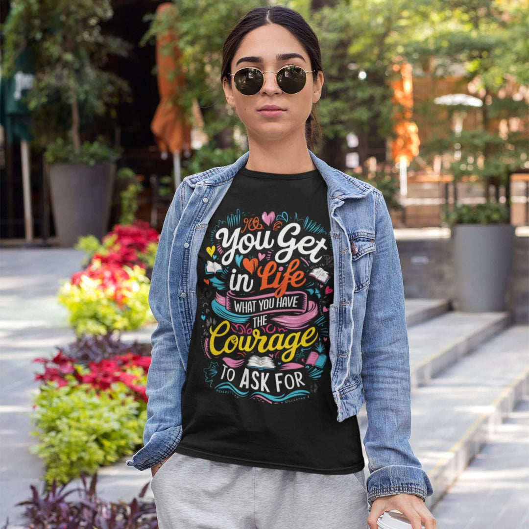 Motivational Quote Garment-Dyed T-shirt T-Shirt Printify Black M