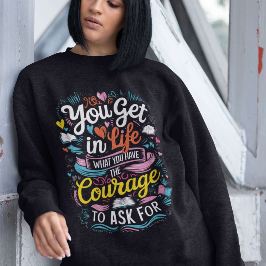 Motivational Quote Crewneck Sweatshirt Sweatshirt Printify M Black
