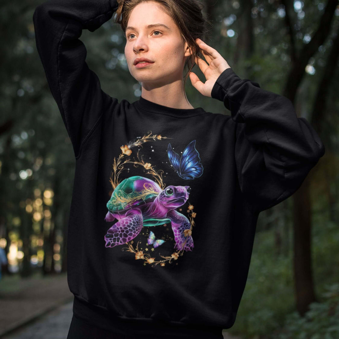 Turtle Dream Unisex Sweatshirt Sweatshirt Printify M Black