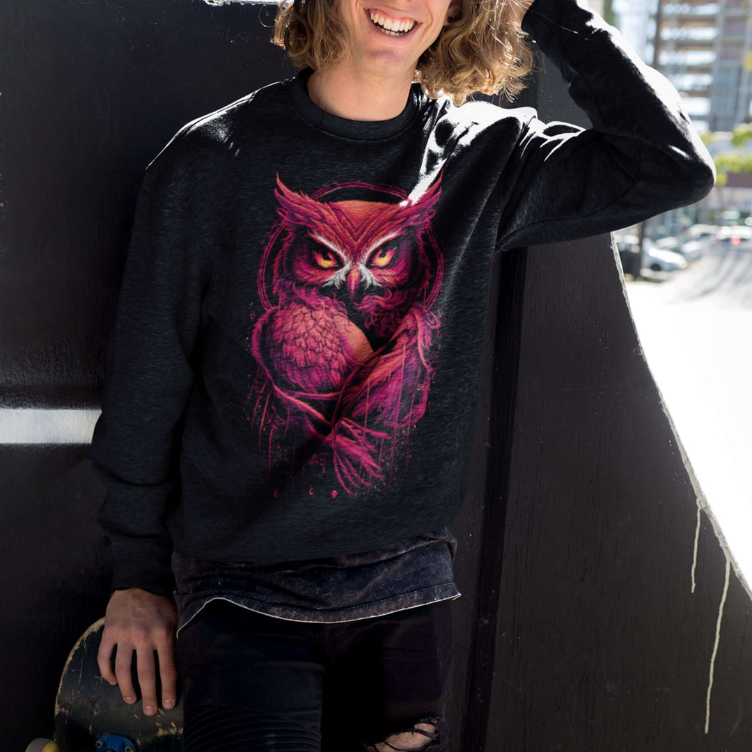 Red Owl Unisex Sweatshirt Sweatshirt Printify