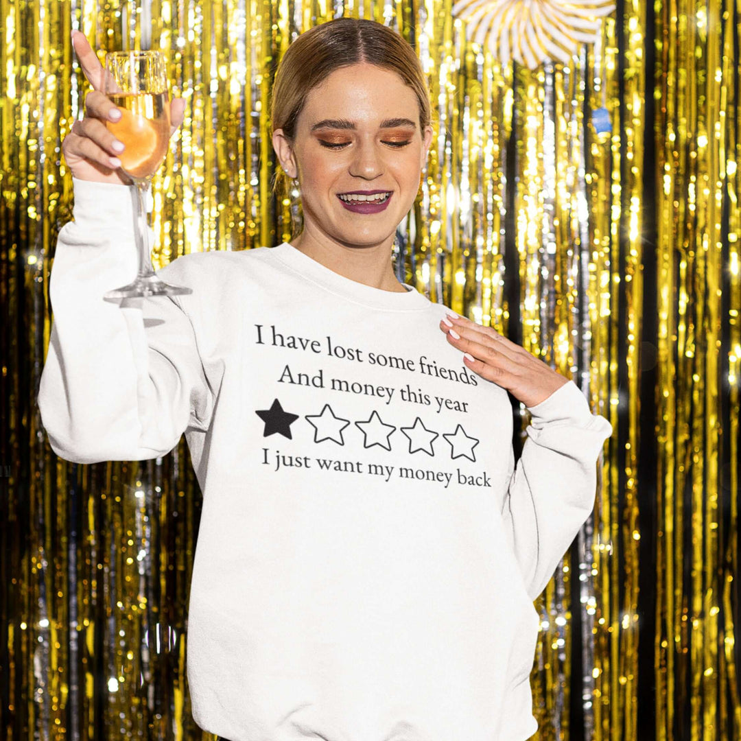 Lost Friends and Money Sweatshirt Sweatshirt Printify White L
