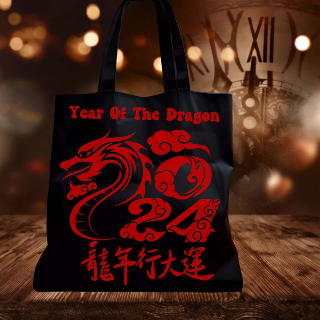 2024 Year of the Dragon Tote Bag Accessories Printify