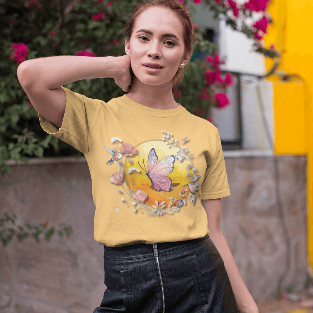 Nature-Inspired Watercolor Butterfly T-shirt T-Shirt Printify Citrus M