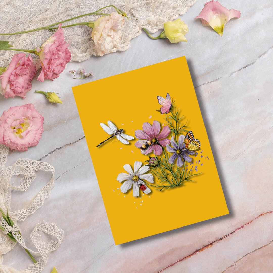 Dragonfly Nature-Inspired Journal Paper products Printify Graph 5.2" x 7.4"