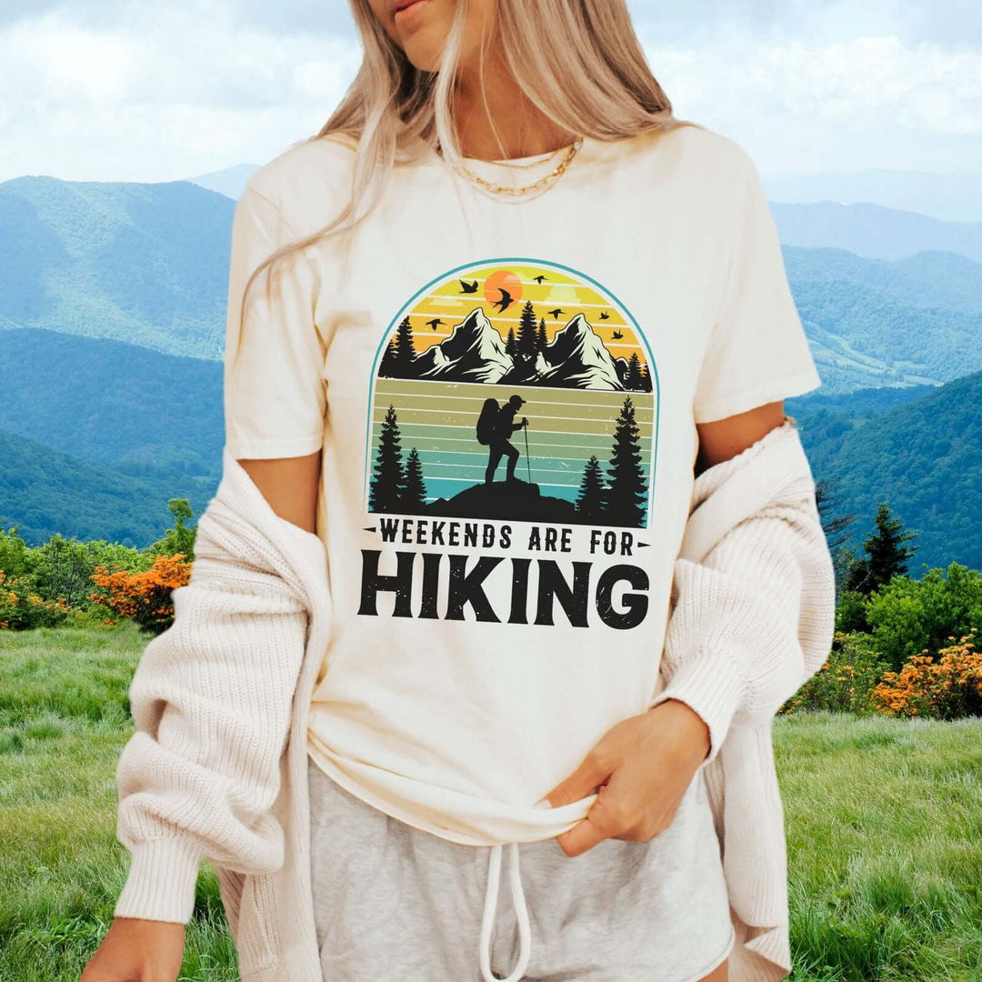 Weekends Are For Hiking: Outdoor Adventure Tee T-Shirt Printify