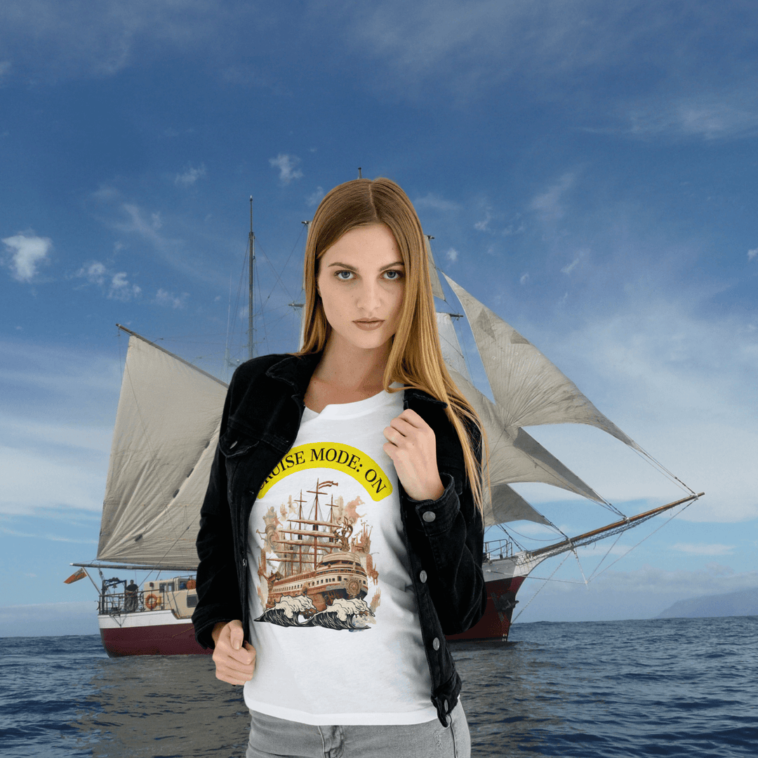 Cruise Mode On Unisex T-Shirt T-Shirt Printify White S