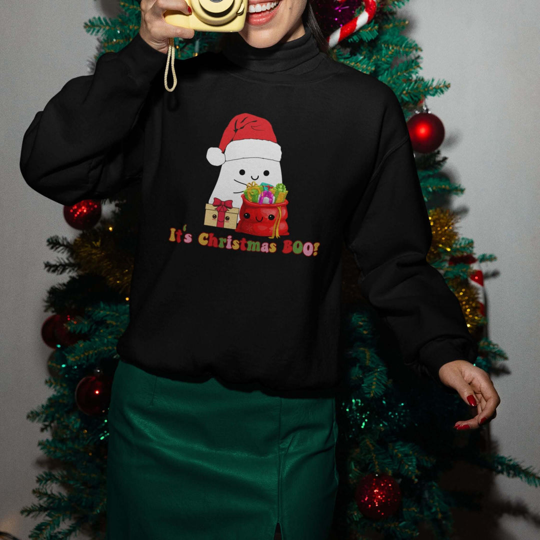 Christmas Halloween Ghost Blend Sweatshirt Sweatshirt Printify