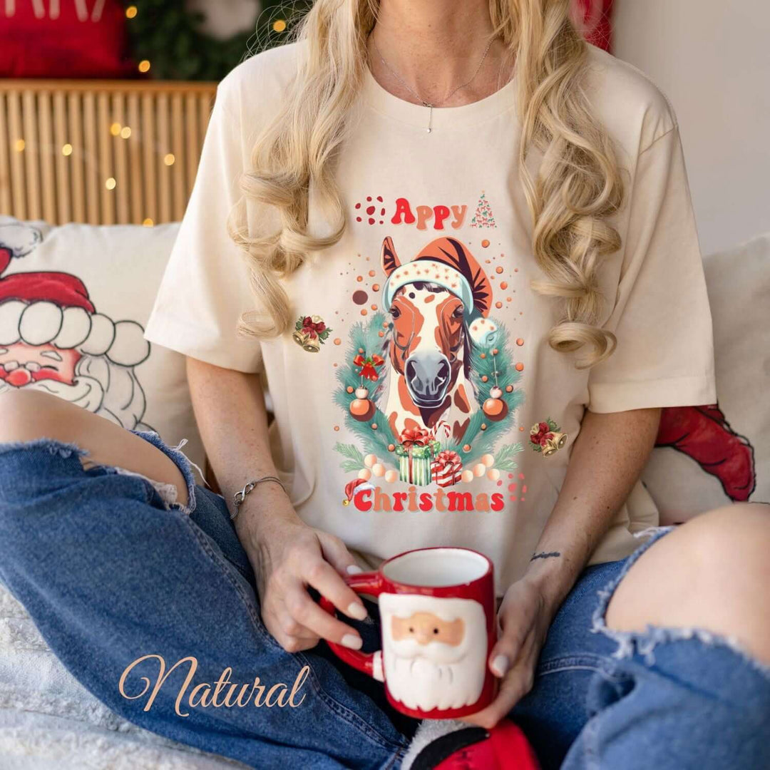 Appaloosa Cheer - Cozy Holiday Tee T-Shirt Printify Natural S