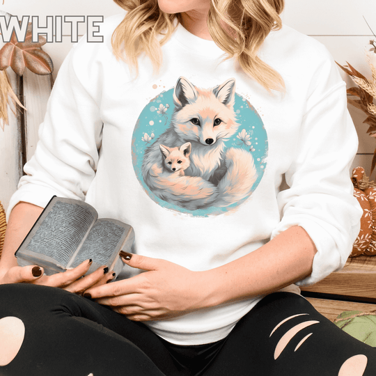 Arctic Foxes Crewneck Sweatshirt Sweatshirt Printify