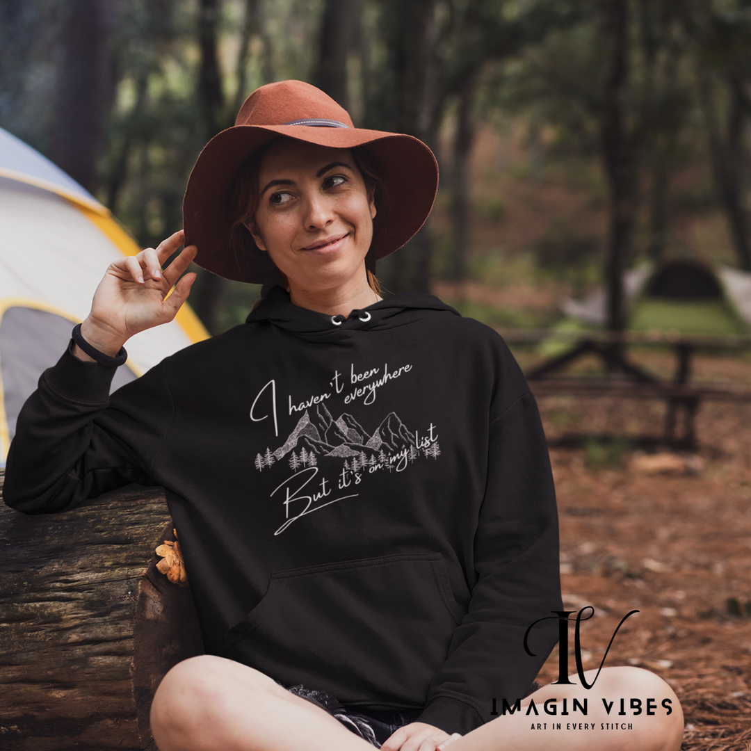 Travel Quote Adventure Hoodie - Wanderlust Theme Hoodie Printify