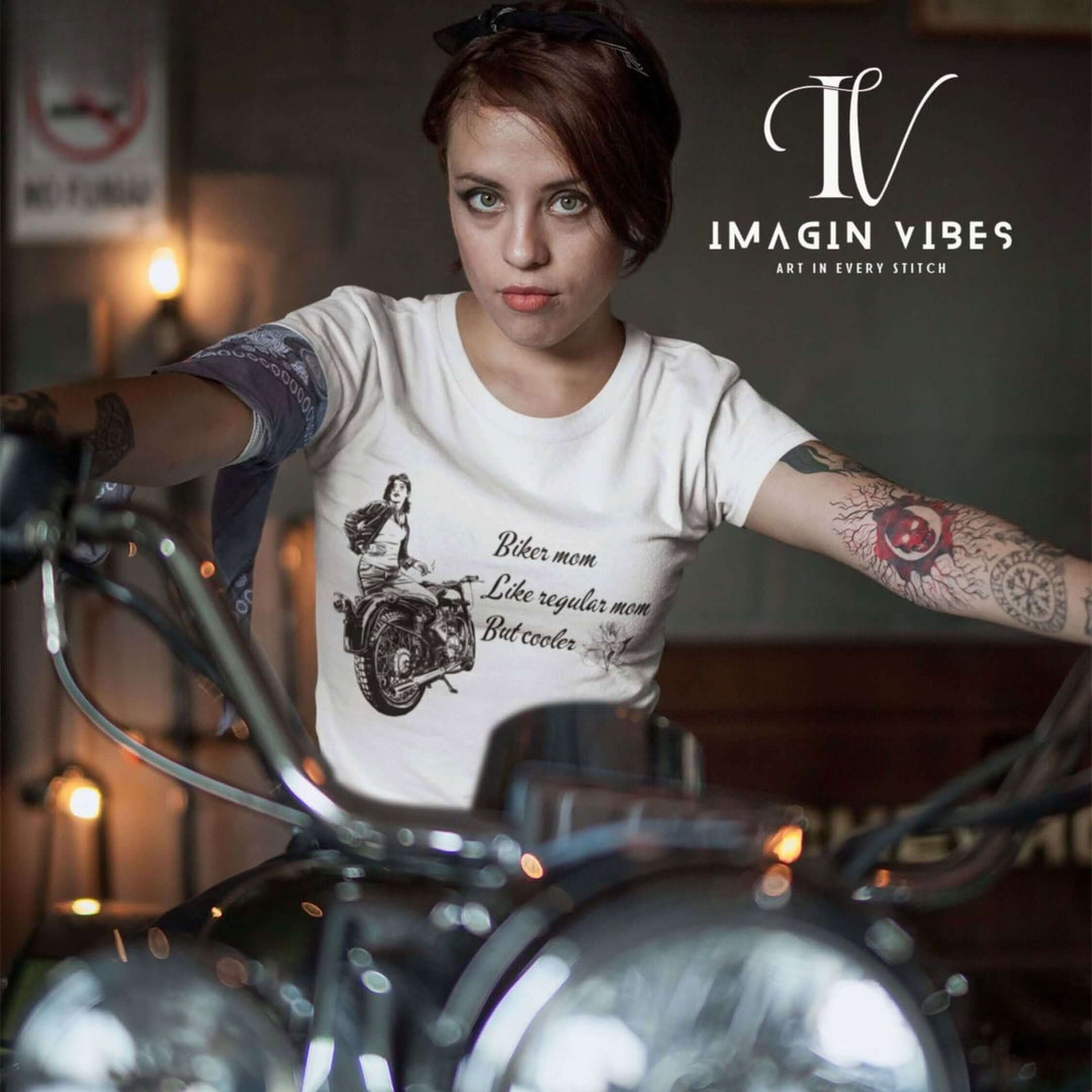 Biker Mom Tee T-Shirt Printify